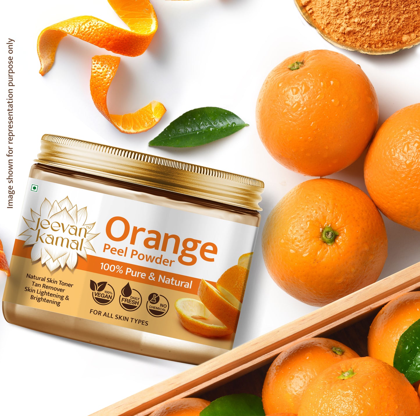 Jeevan Kamal Orange Peel Powder | Organic Pure & 100% Natural